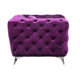 Atronia - Velvet Loveseat - Purple