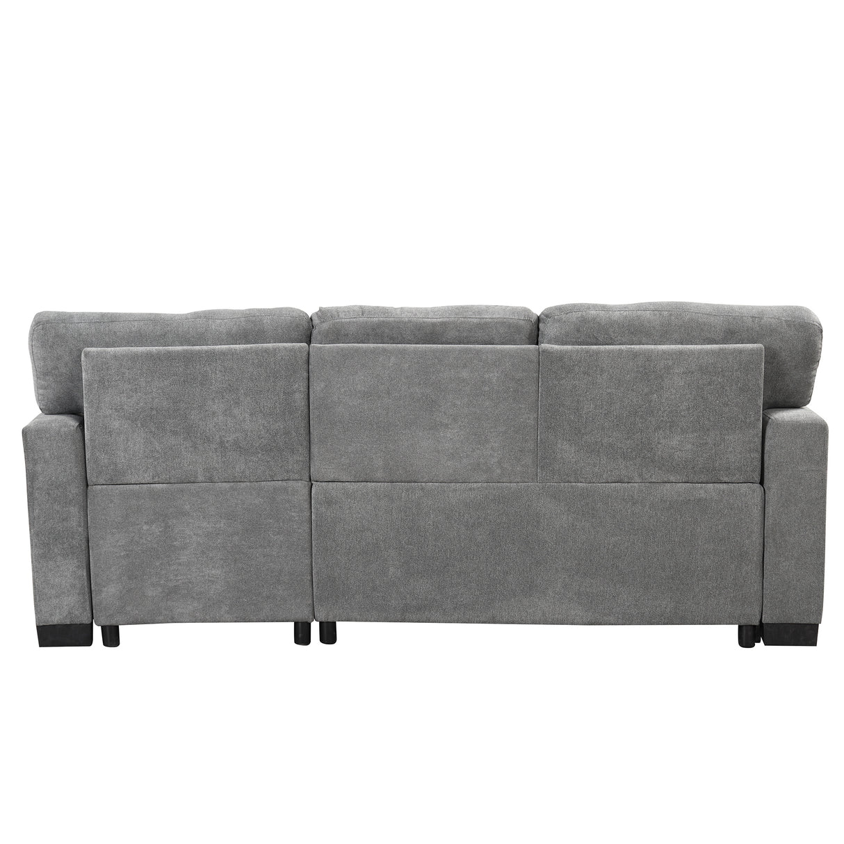 Sleeper Sofa Chaise with Storage  and USB Charger - Gray