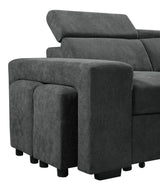 Henrik - Sleeper Sectional Sofa With Storage Ottoman And 2 Stools