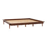 Mid-Century Modern Solid Wood Platform Bed Frame