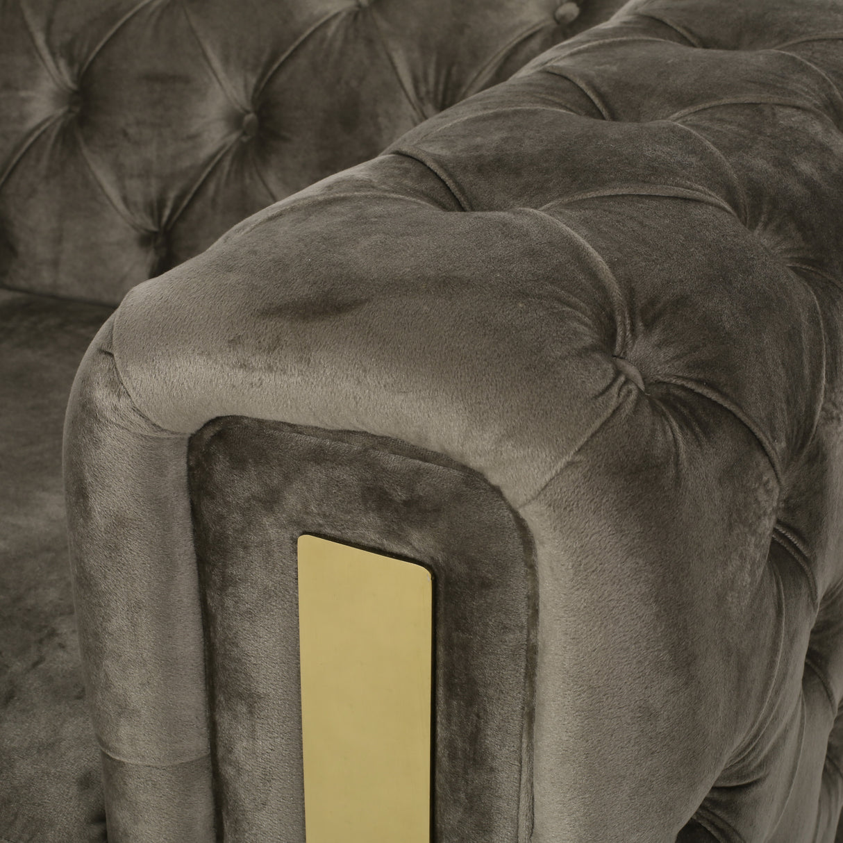 Mirod Sofa with Tufted Back and Arm - Gray