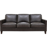 Ashby - Waxy Pull Up Leather Sofa - Dark Granite