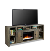 Joshua Creek - Electric Fireplace, TV Stand For TVs Up To 95" - Barnwood