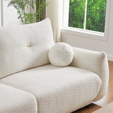 2 Piece Living Room Set with Four Pillows - Off White