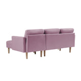 Sofa Chaise with Ottoman - Pink