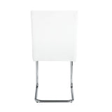 Palton - Synthetic Leather Side Chair (Set of 2) - Chrome / White