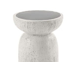 Dylana - Natural Fiber Concrete Accent Table - Gray