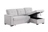 Lucca II - 84.5"W Reversible Sleeper Sectional Sofa with Storage Chaise