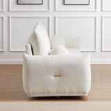 2 Piece Living Room Set with Four Pillows - Off White