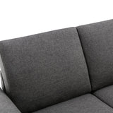 57.9" Sleeper Loveseat with Twin Size Memory Foam Mattress with Two USB Ports - Grey