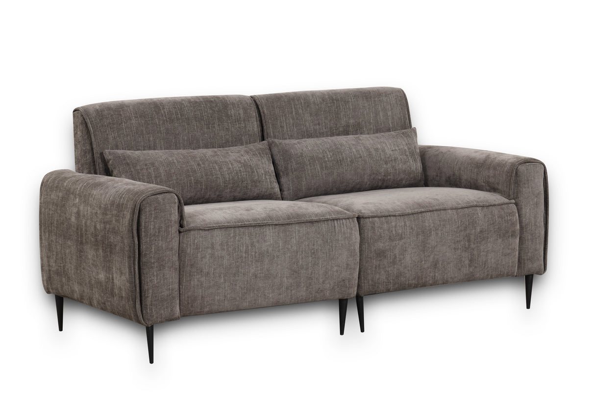 Valentina 74" Gray Chenille Sofa and Loveseat Living Room Set