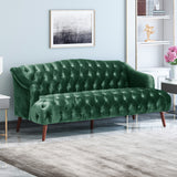 Sturdy Velvet Sofa - Green