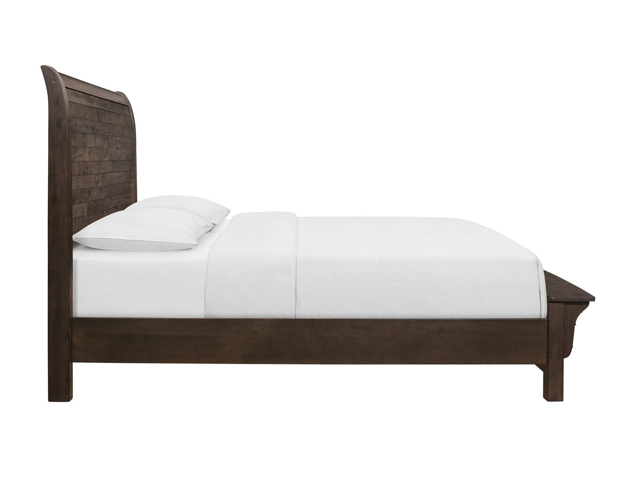 Verna - Queen Sleigh Bed - Brown