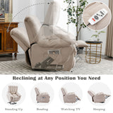 Massage Recliner Chair Electric Power Lift Recliner Chairs With Heat, Vibration, Side Pocket For Living Room Bedroom