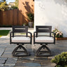 Outdoor Patio Swivel Rocker With Outdoor-Grade Sunbrella Fabric Cushions (Set of 2)