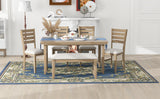 TREXM 6Pc  Dining Set (Natural Wood Wash)