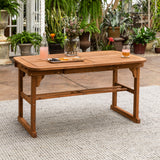 Modern Slat Top Solid Acacia Wood Butterfly Outoor Dining Table