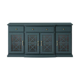 Classic Fretwork Detailed Glass Door Sideboard