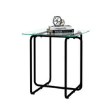 Modern Tempered Glass Coffee Table End Table Side Table For Living Room, Bedroom