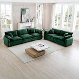 Corduroy 2 Piece Living Room Set - Green