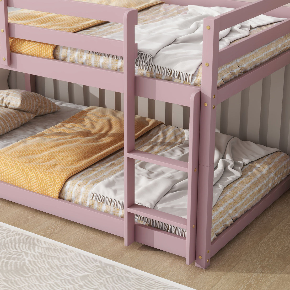 Twin Over Twin Floor Bunk Bed