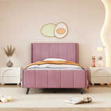 Upholstered Platform Bed Velvet