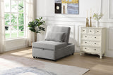 Folding Chair Sofa Bed - Gray Fabric