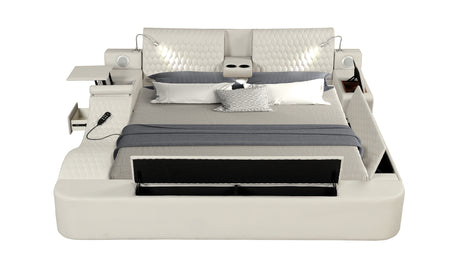 Smart Multifunctional Queen Size Bed - Beige