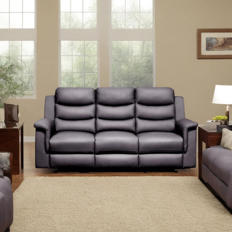 Reclining Sofa With Middle Console Slipcover - Black