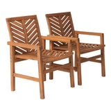 Modern 2 Piece Chevron Patio Chairs