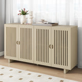 Modern Style Sideboard With Superior Storage Space, Hollow Door Design And 2 Adjustable Shelves For Living Room And Dining Room