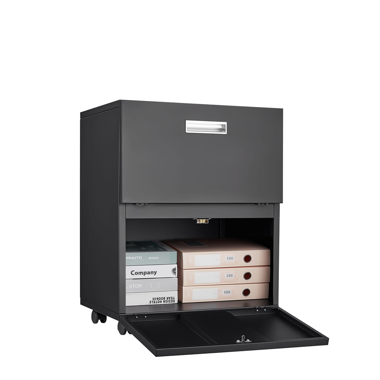 Copier Cabinet With Storage - Black