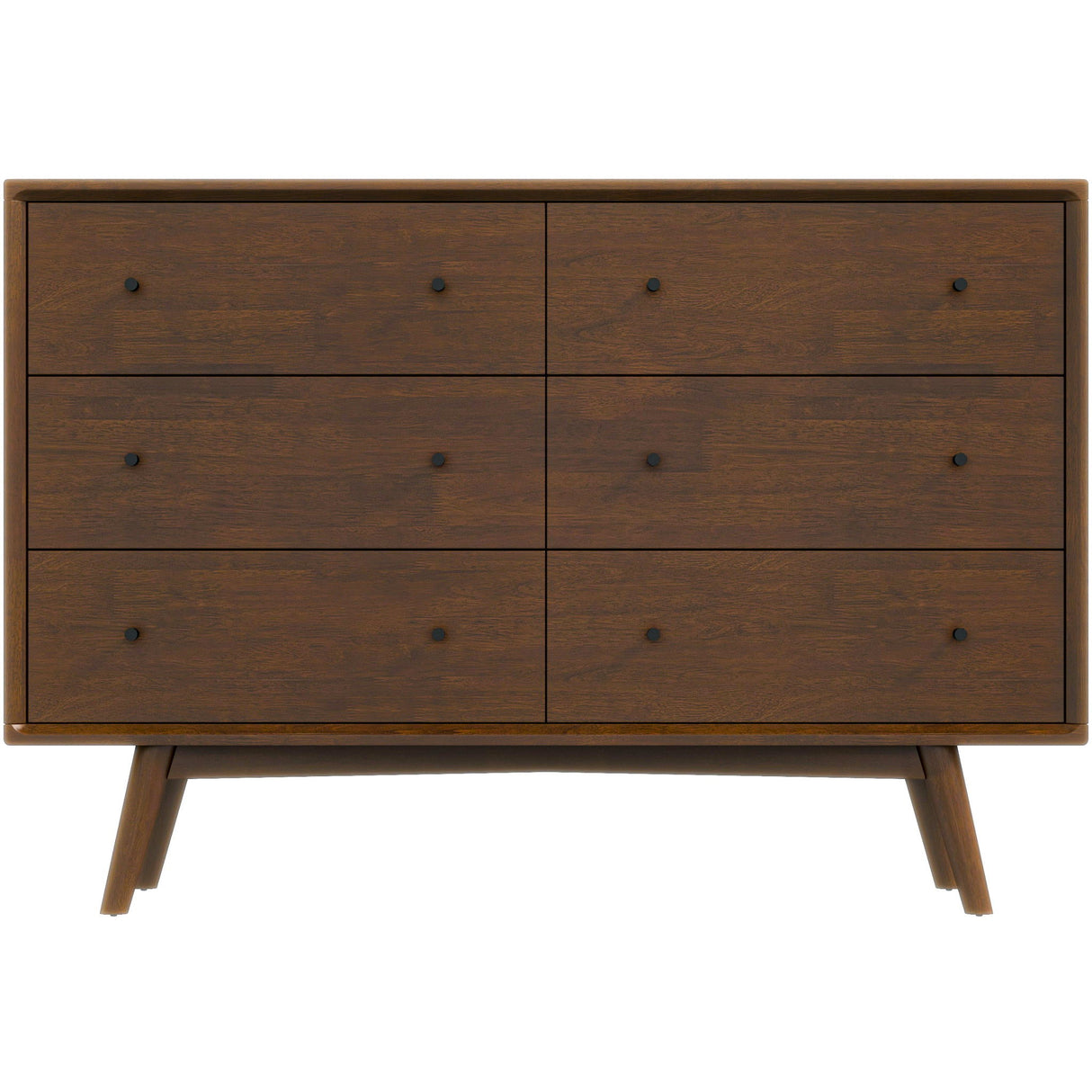 Caroline - Mid-Century Modern Solid Wood Dresser - Brown