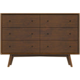 Caroline - Mid-Century Modern Solid Wood Dresser - Brown