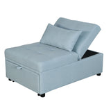 Folding Chair Sofa Bed - Green Fabric