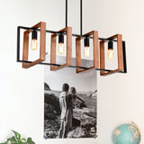 4 Bulb Pendant Light  - Matte Black