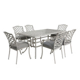 7 Piece Aluminum Dining Set - Basalt