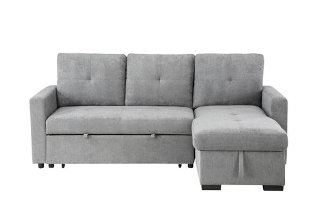 Serenity - 5" Fabric Reversible Sleeper Sofa With Storage Chaise - Gray