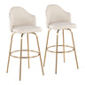 Ahoy - Contemporary Fixed Height Bar Stool & Round Footrest (Set of 2)