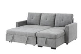 Serenity - 5" Fabric Reversible Sleeper Sofa With Storage Chaise - Gray