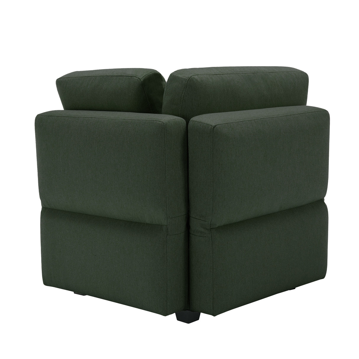 2 Pc Living room Set With Hidden Storage Under Seat and Adjustable Arms and Backs - Green