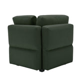 2 Pc Living room Set With Hidden Storage Under Seat and Adjustable Arms and Backs - Green