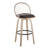 Riley - Industrial / Urban Fixed Height Barstool With Swivel With Removable Cushion (Set of 2)