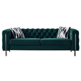 Chesterfield - Modern Tufted Velvet Living Room Sofa, 84.25''W Couch