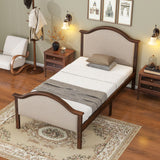 Bed With Upholstered Headboard And Footboard, With Slats