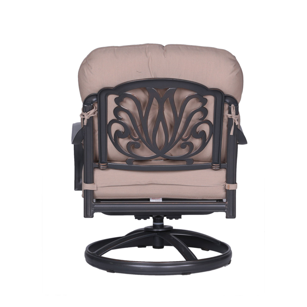 Swivel Chair With Cushion - Black / Brown