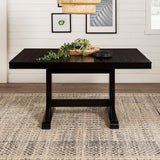 Classic Extendable Trestle Dining Table - Antique Black