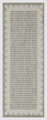 Sunshine - 2'7" X 7'3" Indoor, Outdoor Area Rug, Polypropylene - Silver