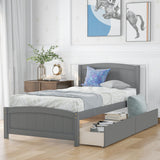 Platform Bed & Two Drawers