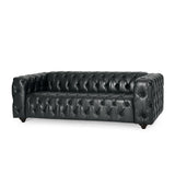 Modern PU Leather Sofa - Black